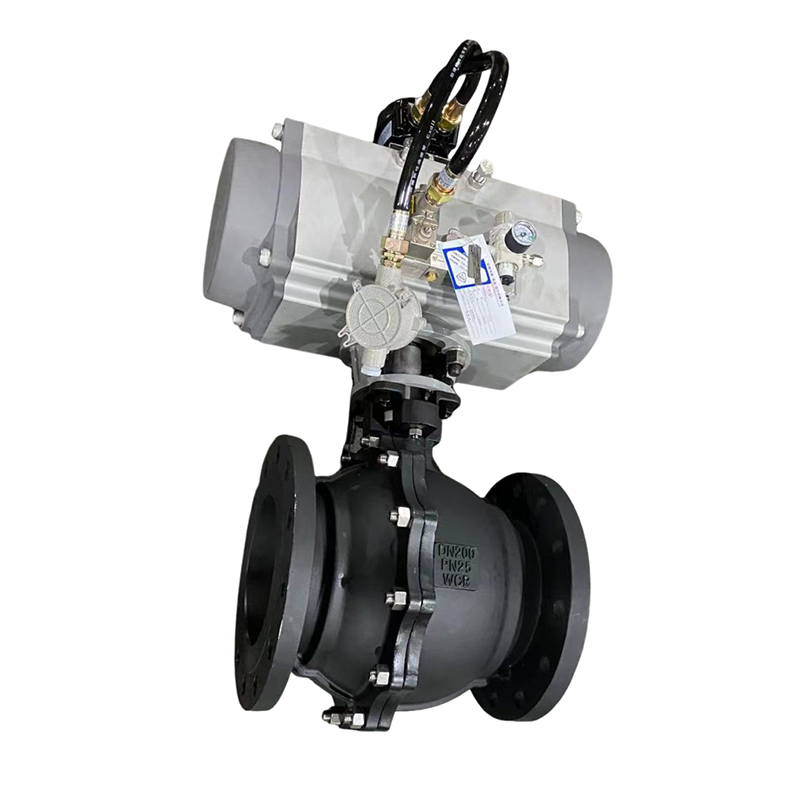 DN200 PN25氣動法蘭球閥